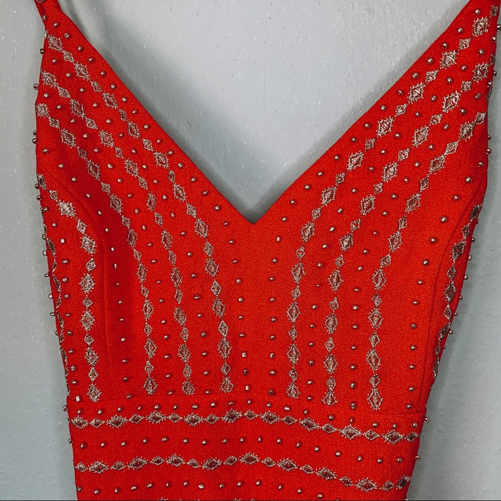Lulu’s Glamorous Gala Red Embroidered Maxi Dress - Picture 7 of 11